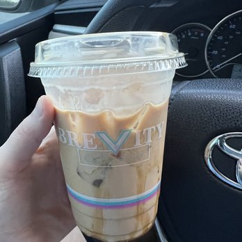 Brevity Coffee - Starbs Caramel Macchiato Dupe but better! - Coffee & Tea Near Me - San Antonio, Texas