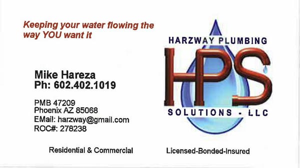 Harzway Plumbing Solutions Logo