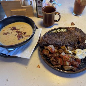 Sunnyside - Already ate the eggs, ordered them scrambled but it was Sunnyside up, ribeye was supposed to be medium rare but it was burnt to a crisp. - Coffee & Tea Near Me - Bandon, Oregon Sunnyside - Already ate the eggs, ordered them scrambled but it was Sunnyside up, ribeye was supposed to be medium rare but it was burnt to a crisp. - Coffee & Tea Near Me - Bandon, Oregon