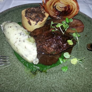 The Pig's Ear - Bone marrow stuffed with mushrooms, ox tongue and cheek. - Bistros Near Me - Dublin, D The Pig's Ear - Bone marrow stuffed with mushrooms, ox tongue and cheek. - Bistros Near Me - Dublin, D