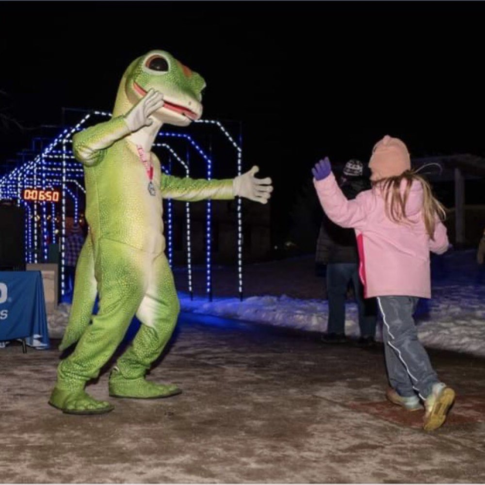 Beat The Bitter - Glow run with the Gecko cheering everyone along the way - Festivals Near Me - North Liberty, Iowa Beat The Bitter - Glow run with the Gecko cheering everyone along the way - Festivals Near Me - North Liberty, Iowa