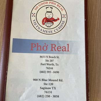 Pho Real - Menu and information - Vietnamese Near Me - Keller, Texas