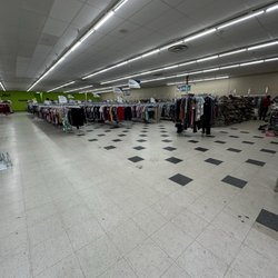Goodwill Store and Donation Center - Selection of clothes in no organization