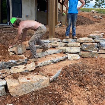 Grand Scapes - Stone steps - Landscape Architects or Designers Near Me