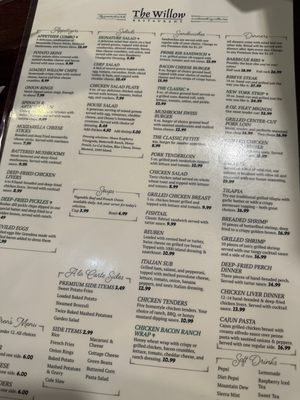 Menu photo 1 The Willow Washington Court House, OH Menu photo 1 The Willow Washington Court House, OH