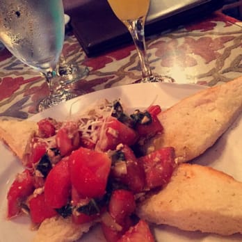 CAV Restaurant - Bruschetta for appetizer! Taste good but tomatoes were cut to big in my opinion - New American Near Me - Providence, Rhode Island