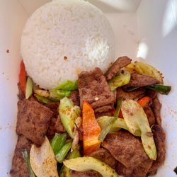TNK Vegan Cafe - Mongolian Beefless