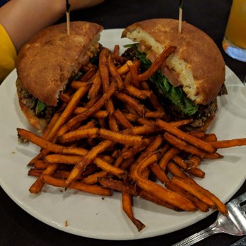 Bistro Byronz - Veggie burger & sweet potato fries - Salad Near Me - Baton Rouge, Louisiana Bistro Byronz - Veggie burger & sweet potato fries - Salad Near Me - Baton Rouge, Louisiana