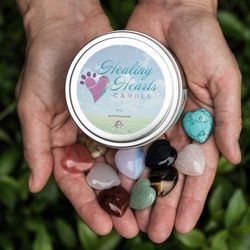 Pet Perennials - The only memorial candle that contains a keepsake heart which carries a special message from a pet and has Feng-Shui healing properties.