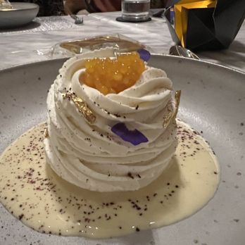 Umi By Vikram Garg - Pavlova with lilikoi caviar - Seafood Near Me - Honolulu, Hawaii