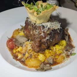 One of the specials. I think beef brisket risotto. Could not finish it. Beef was not tender, and risotto had metallic taste.