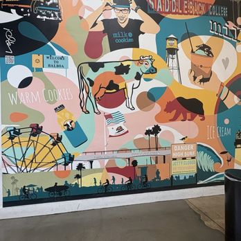 Milk & Cookies - Mural inside - Bakeries Near Me - Fullerton, California Milk & Cookies - Mural inside - Bakeries Near Me - Fullerton, California