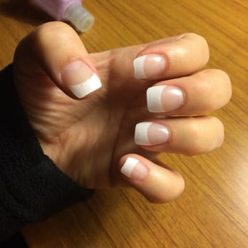 Nail Expo - White tips with clear gel polish - Nail Salons Near Me - Orem, Utah