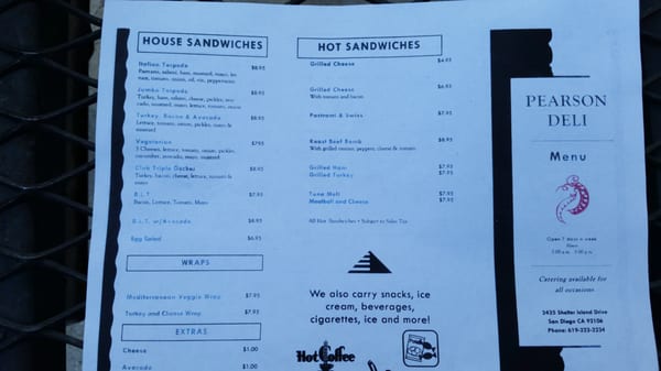 Menu photo 2 Pearson Deli San Diego, CA Menu photo 2 Pearson Deli San Diego, CA