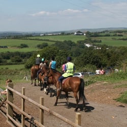 Green Lanterns Guest House - Riders beside the Green Lanterns Guest House, Cimla, Neath