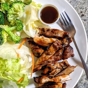 Toshi's Teriyaki - Chicken Teriyaki with side salad (added broccoli myself) - Japanese Near Me - Bellevue, Washington