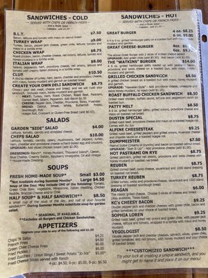 Menu photo 1 Alpine Alley Mountainair, NM