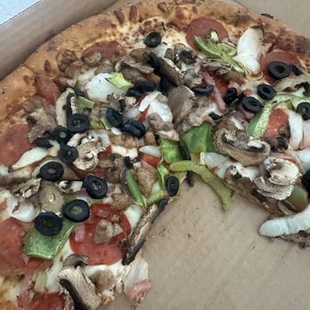 Pizza Hut - Super Supreme Pizza (forgot to take a picture prior to eating :( - Pizza Near Me - Palm Coast, Florida Pizza Hut - Super Supreme Pizza (forgot to take a picture prior to eating :( - Pizza Near Me - Palm Coast, Florida