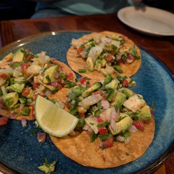 Kie Gol Lanee - Shrimp ceviche tostada - Mexican Near Me - Chicago, Illinois Kie Gol Lanee - Shrimp ceviche tostada - Mexican Near Me - Chicago, Illinois