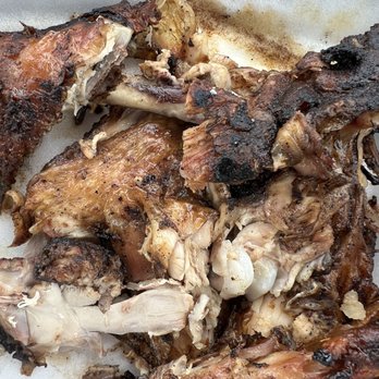3-D's Jerk Chicken - a closeup of the meat - Caribbean Near Me - Chicago, Illinois