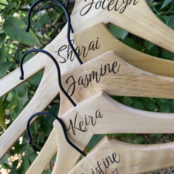 Artist Laser - Customized bridal hangers - Engraving Near Me - Santa Monica, California Artist Laser - Customized bridal hangers - Engraving Near Me - Santa Monica, California