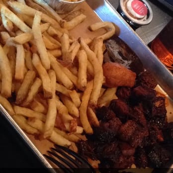 Q-BBQ - Burn Brisket plate w/ fries, hush puppies, Mac & cheese! Yummy!!!! - Barbeque Near Me - Naperville, Illinois Q-BBQ - Burn Brisket plate w/ fries, hush puppies, Mac & cheese! Yummy!!!! - Barbeque Near Me - Naperville, Illinois