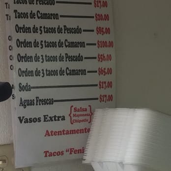 Tacos Mi Ranchito El Fénix - Here are the prices... You don't get a deal for buying in Bulk... They do math for you though :) - Tacos Near Me - Ensenada, BCN Tacos Mi Ranchito El Fénix - Here are the prices... You don't get a deal for buying in Bulk... They do math for you though :) - Tacos Near Me - Ensenada, BCN