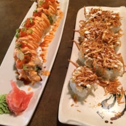 Sushimaru - Salamander roll (left) Fall roll ( right)