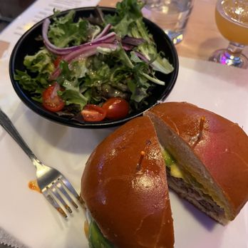 Belo - Stuffed Burger with side salad - Brazilian Near Me - Sunnyside, New York Belo - Stuffed Burger with side salad - Brazilian Near Me - Sunnyside, New York