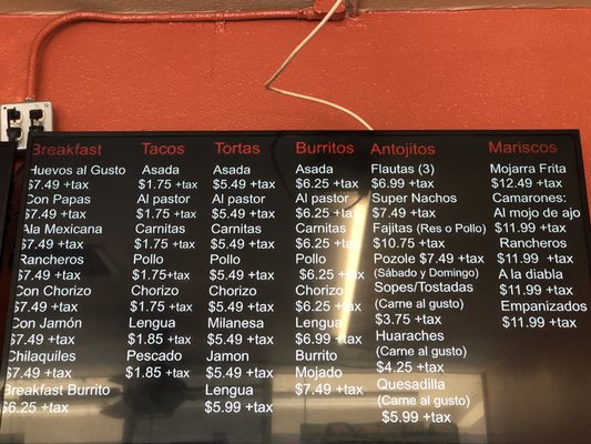 Menu photo 4 El Michoacano Santa Ana, CA