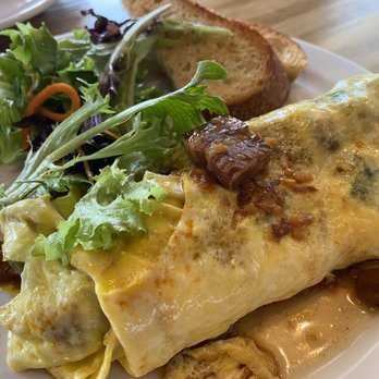Egghead Cafe - Pork Belly Omelette ($13): ono!! But get something else to eat too because it's small... - Coffee & Tea Near Me - Honolulu, Hawaii Egghead Cafe - Pork Belly Omelette ($13): ono!! But get something else to eat too because it's small... - Coffee & Tea Near Me - Honolulu, Hawaii