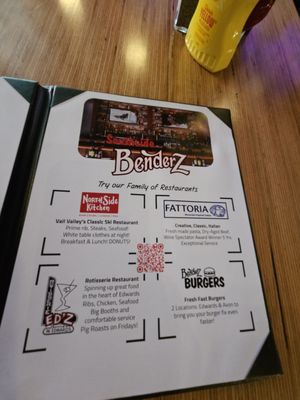 Menu photo 1 Southside Benderz Avon, CO