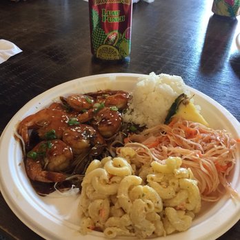 Kokonut Grill - Koko box with teriyaki shrimp, macaroni salad, coconut rice, and slaw. - Asian Fusion Near Me - Richmond, Virginia Kokonut Grill - Koko box with teriyaki shrimp, macaroni salad, coconut rice, and slaw. - Asian Fusion Near Me - Richmond, Virginia