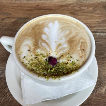 Zaatar Bistro - Pistachio latte - Breakfast & Brunch Near Me - Fresno, California Zaatar Bistro - Pistachio latte - Breakfast & Brunch Near Me - Fresno, California