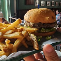 Bleacher burger and fries