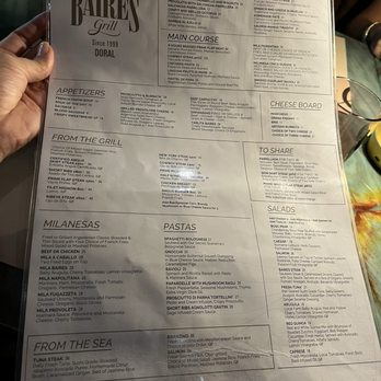 Baires Grill - Doral - Menu - Steakhouses Near Me - Doral, Florida