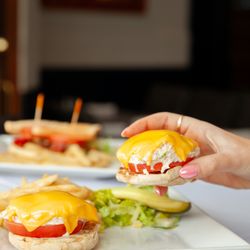 Ritz Cafe - Tuna Melt 
tuna salad with sliced tomato on an English Muffin topped with melted American cheese