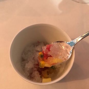 L'Agapé - Fruits with sorbet and mezcal ice - French Near Me - Paris, 75