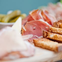 Champagne + Fromage - Tartines (bruschettas), board of Cheese, board of Charcuterie to taste with Champagne!!