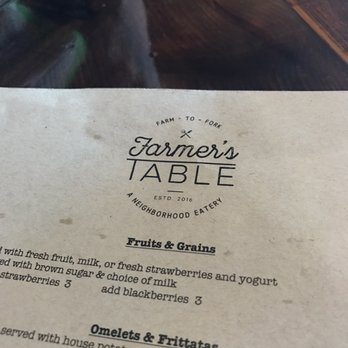 Farmer's Table - New American Near Me - La Mesa, California