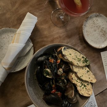 Stalk - Mussels and a drink with cachaca rum - New American Near Me - Dover, New Hampshire