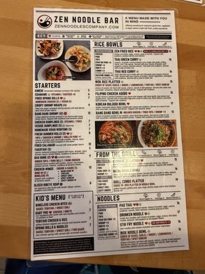 Menu photo 1 ZEN Noodle Bar Gainesville, FL Menu photo 1 ZEN Noodle Bar Gainesville, FL
