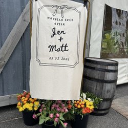 Running Mare - Welcome sign near reception barn
