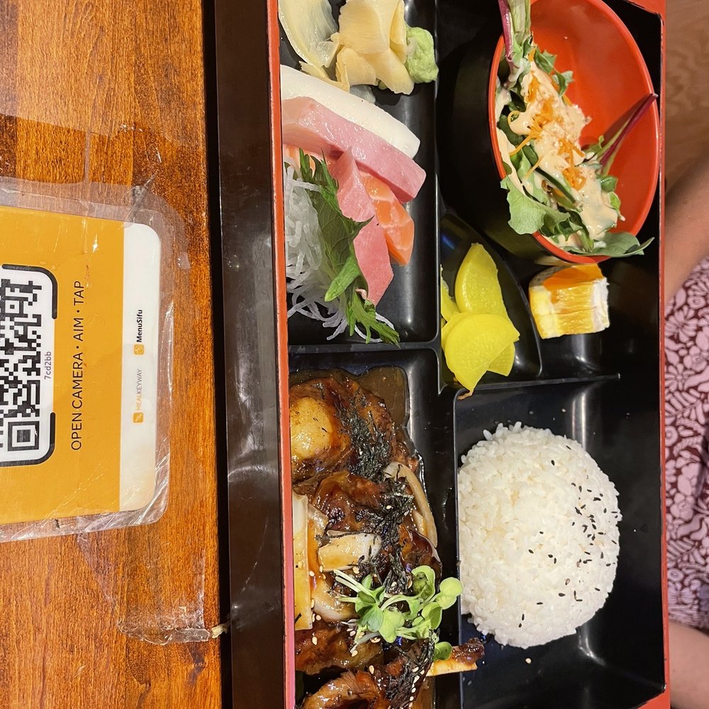 Kaoru Sushi - 2 Item Bento Box dinner shashimi and short ribs - Japanese Near Me - Richmond, California Kaoru Sushi - 2 Item Bento Box dinner shashimi and short ribs - Japanese Near Me - Richmond, California