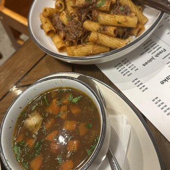 GOSHT - Oxtail soup and rigatoni pasta with braised short rib - Steakhouses Near Me - Brooklyn, New York GOSHT - Oxtail soup and rigatoni pasta with braised short rib - Steakhouses Near Me - Brooklyn, New York
