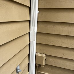 Larger downspout with clean out Larger downspout with clean out