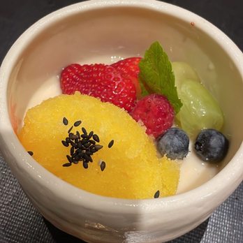 Omakase - Yuzu granita and panna cotta - Sushi Bars Near Me - San Francisco, California