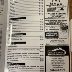 Peggy’s Home Cookin - Menu
