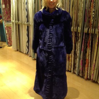 Barth-Wind Furs - Purple Rex Sheered Rabbit Coat with Tuxedo Trim. Merchandise Mart Girls at Osborne & Little showroom - Leather Goods Near Me - Morton Grove, Illinois Barth-Wind Furs - Purple Rex Sheered Rabbit Coat with Tuxedo Trim. Merchandise Mart Girls at Osborne & Little showroom - Leather Goods Near Me - Morton Grove, Illinois
