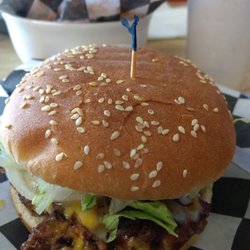 Fatty's Tavern & Seafood Market - Smokehouse burger with Cajun fries